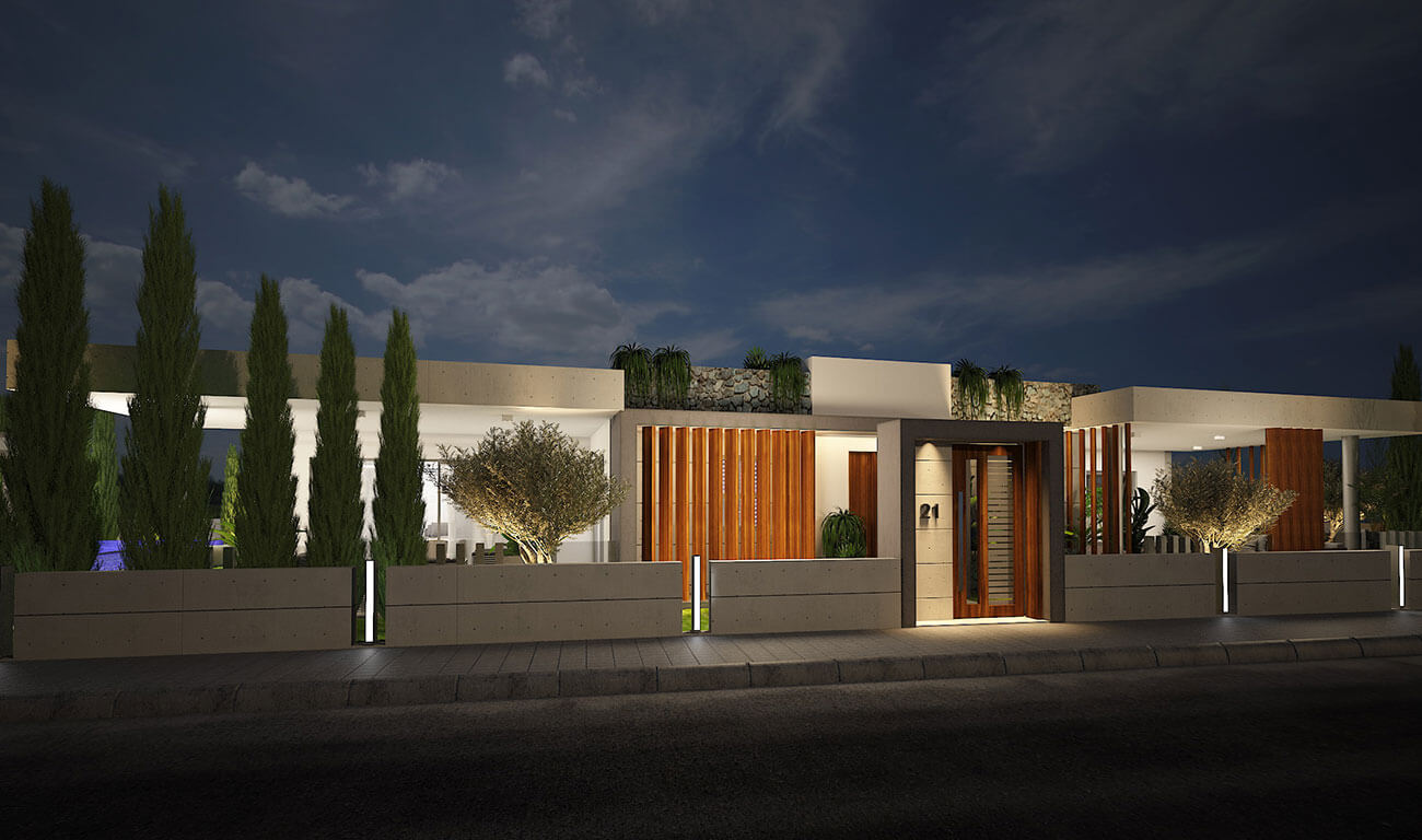 Villa 21 Korantina at night