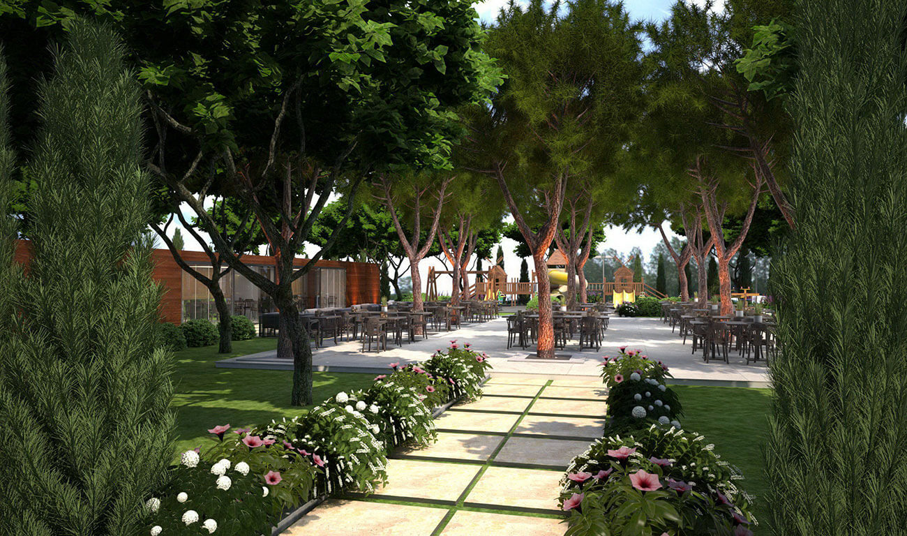 Restaurant in Peyia - Garden