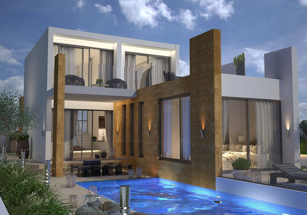 Villa Philippos view from pool